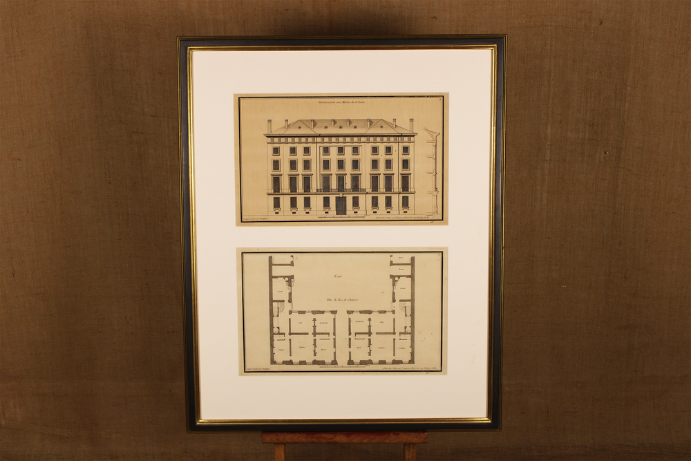 Elevation pour une Maison de 18 Toises | Exterior Elevation & Interior Plan