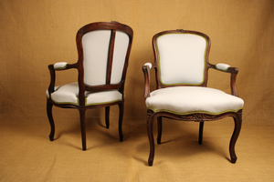 Pair of Louis XV Style Beech Fauteuils