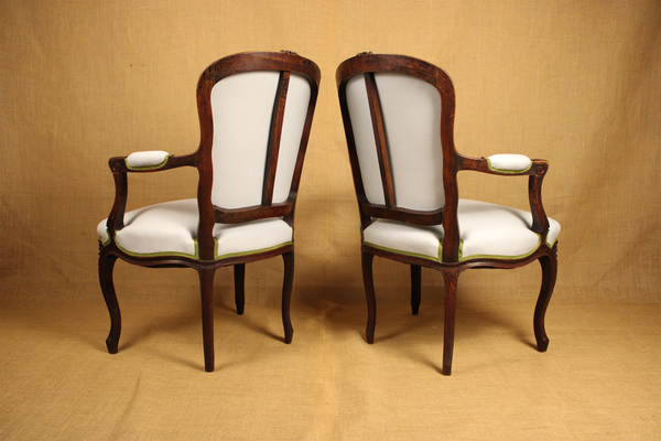 Pair of Louis XV Style Beech Fauteuils