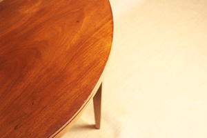 Federal Inlaid Mahogany Demilune Card Table c. 1800