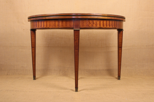 Louis XIV Style Fold-Over Demilune Table with Bronze Mounts