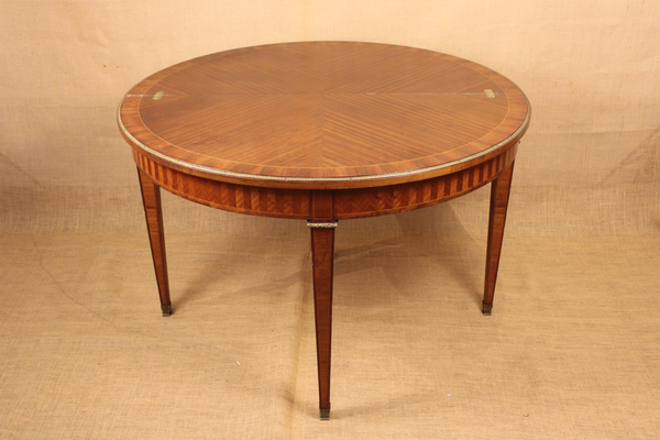 Louis XIV Style Fold-Over Demilune Table with Bronze Mounts