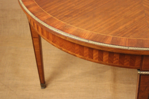Louis XIV Style Fold-Over Demilune Table with Bronze Mounts