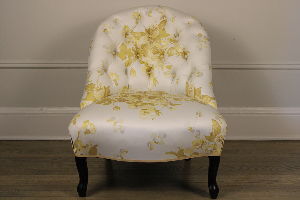 Button Back Boudoir Chair c. 19th Century