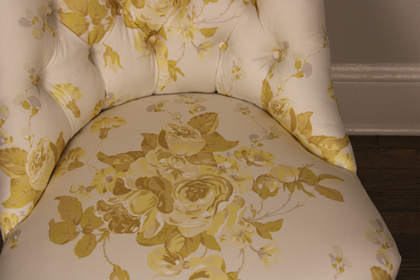 Button Back Boudoir Chair c. 19th Century