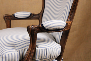 Pair of Italian Louis XV Walnut Fauteuils c. 1760