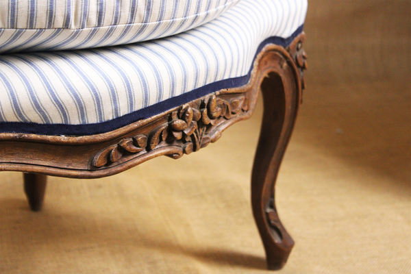 Pair of Italian Louis XV Walnut Fauteuils c. 1760