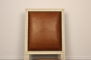 Set of Four French Painted Louis XVI Style Side Chairs c. 1940